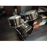 A 1960s vintage Premier drum kit comprising 20' Bass, 14 x 14' Tom, 14 x 8 and 12 x 8 Toms, all