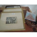 A pair of victorian portraits in period frames etc