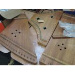 Three hand made Medieval Dulcimer type instruments