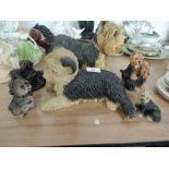 A selection of Yorkshire Terrier studies and resin Labradors.