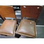 Two early to mid 20th Century oak dining chairs