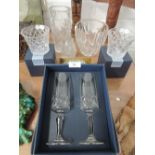 A selection of cystal and cut glass including Bohemia etc.
