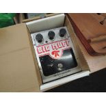 An Electro Harmonix Big Muff guitar effects pedal, with original box