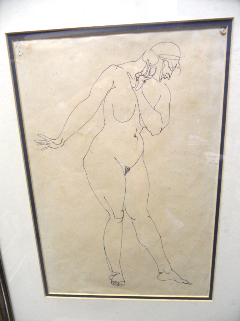 Henri Gaudier-Brzeska (1891-1915) Standing Nude pen and black ink 37 cm by 25 cm; 14 ½ in by 10 - Image 6 of 6