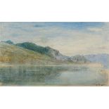 Albert Goodwin, RWS (1845-1932) Lake Maggiore signed with monogram l.l.: AG and inscribed l.r.