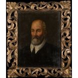 FOLLOWER OF THE BASSANO FAMILY (C. 1600) PORTRAIT OF A MAN in elaborate frame oil on canvas 53 cm by