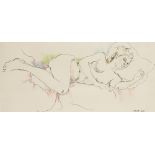 •Albert Rutherston, RWS (1881-1953) Reclining nude (Patricia) signed and dated l.r.:Albert R/1939