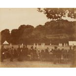 ETON v WINCHESTER A CRICKET MATCH sepia photograph