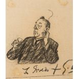 •George Belcher, R.A. (1875-1947) Study for "the Hommes" inscribed indistinctly and signed with