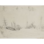 Henry William Burgess (c. 1792-1839) Whitstable Harbour inscribed with title l.r. pencil 25.5 cm