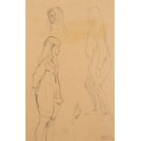 •Albert Rutherston, RWS (1881-1953) Paddling girl signed, dated and inscribed l.r.: Albert R/1911/