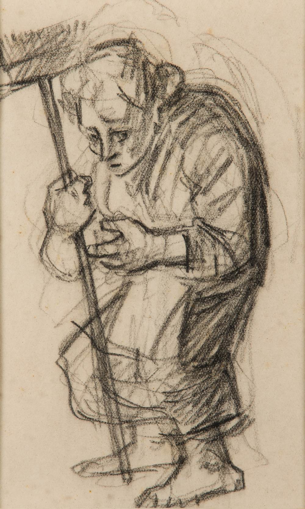 •Michael Salaman (1911-1987) Witch dates from c. 1936-37. soft pencil 13 cm by 7.5 cm; 5 in by 3 in