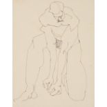 Henri Gaudier-Brzeska (1891-1915) Crouching nude pen and black ink 19.5 cm by 15 cm; 7 ¾ in by 6 in