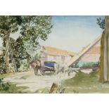 •Myles Tonks, RI, RBA (1890-1960) The Haycart signed l.r.: Myles Tonks watercolour 25 cm by 35 cm;