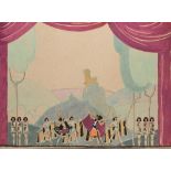 •Veronica Burleigh, S.W.A. (1909-1999) Art Deco stage design signed l.r.: Veronica Burleigh