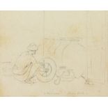 THOMAS DANIELL, R.A. (1749-1840) AUBDAUR,WATER COOLER pencil 20cm by 16cm; 8in by 6 1/4in