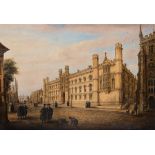 RICHARD BANKES HARRADEN (1778-1862) VIEW OF KINGS PARADE, CAMBRIDGE, WITH CORPUS CHRISTI COLLEGE