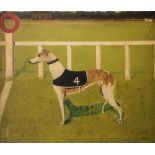 *A.E. RICHTER (FL. EARLY 20TH CENTURY) GREYHOUND ON A RACETRACK signed l.r.: A E Richter oil on