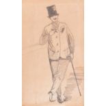 *GEORGE DU MAURIER (1834-1896) A GROUP OF THREE DRAWINGS including: 'Sketch of a Gentleman', '