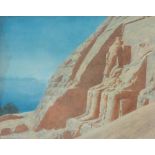 *HENRY HOLIDAY (1839-1927) ABU SIMBEL signed l.l.: HENRY HOLIDAY watercolour 22 cm by 28 cm; 8 1/2