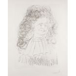 •AFTER SALVADOR DALI (1904-1989) PORTRAIT OF LA FONTAINE signed l.r. etching 56 cm by 40 cm; 22 in