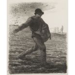 JEAN-FRANCOIS MILLET (1814-1875) LE SEMEUR lithograph 1851, on wove paper, with margins sheet