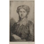 •AUGUSTUS JOHN, O.M., R.A. (1878-1961) URSULA signed l.r.: A.E. John etching with tone 18 cm by 11.5