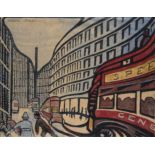 •CLAUDE FLIGHT (1881-1955) SPEED (C. CF7) signed in pencil u.l.: CLAUDE FLIGHT linocut printed in