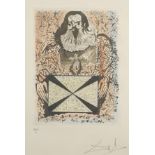 •AFTER SALVADOR DALI (1904-1989) PORTRAIT AUX SIGNATURES coloured mezzotint signed l.r. and numbered