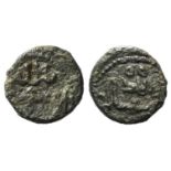 Italy, Sicily, Palermo or Messina. Guglielmo II (1166-1189). BI Dirhem Fraction (8mm, 0.55). Kufic