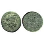 Epeiros, Federal coinage, c. 234-168 BC. Æ (26mm, 15.72g, 9h). Laureate head of Zeus r.; behind,