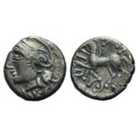 Celtic, Central Gaul. Lingones, Kaletedes, c. 120/00-50 BC. AR Quinarius (12mm, 1.93g, 11h).