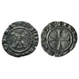Italy, Sicily, Messina. Federico II (1197-1250). BI Half Denaro (10mm, 0.23g), struck 1245. Eagle