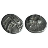 Celtic, Central Gaul. Lingones, Kaletedes, c. 120/00-50 BC. AR Quinarius (11mm, 1.89g, 6h).