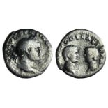 Vespasian with Titus and Domitian as Caesares (69-79). AR Denarius (16mm, 2.68g, 6h). Rome, AD 70.