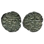 Italy, Sicily, Messina. Federico II (1197-1250). BI Half Denaro (13mm, 0.34g), 1209-1213. Eagle