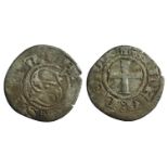 Italy, Siena. Republic, 1369-1799. BI Quattrino (18mm, 0.87g). Large S. R/ Cross. Biaggi 2550.