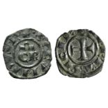 Italy, Sicily, Messina. Corrado II (1254-1258). BI Denaro (16mm, 0.76g, 9h). CR. R/ Cross. Spahr