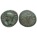 Agrippa (died 12 BC). Æ As (29mm, 7.24g, 6h). Rome, 37-41. Head l., wearing rostral crown. R/