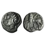 Celtic, Central Gaul. Lingones, Kaletedes, c. 120/00-50 BC. AR Quinarius (11mm, 1.72g, 3h).