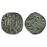 Italy, Sicily, Messina. Enrico VI (1191-1197). BI Denaro (14mm, 0.65g, 1h). In the name of