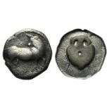 Southern Lucania, Sybaris, c. 510-475 BC. AR Triobol (10mm, 1.04g, 3h). Bull standing l., head r. R/