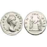 Diva Faustina Maior (Antoninus Pius, 138-161), Denarius, Rome, post AD 141; AR (g 2,83; mm 18; h 6);