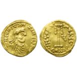 Constans II (641-668), Tremissis, Syracuse, AD 657-662 ; AV (g 1,40; mm 14; h 6); d N CONSTAN -