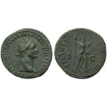 Domitian (81-96), Dupondius, Rome, AD 90-91; AE (g 11,16; mm 29; h 5); IMP CAES DOMIT AVG GERM COS