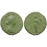 Faustina Minor (Marcus Aurelius, 161-180), As, Rome, AD 161-175; AE (g 9,73; mm 25; h 12);
