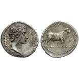 Augustus (27 BC - AD 14), Denarius, Greece: Samos (?), c. 21-20 BC; AR (g 3,63; mm 20; h 12);