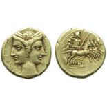 The Carthaginians in the Mediterranean, Capua, 3/8 Shekel, c. 216-211 BC; EL (g 2,99; mm 14; h