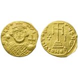 Leontius (695-698), Solidus, Syracuse, AD 695-698; AV (g 4,13; mm 18; h 6); D LEO - N VG, crowned