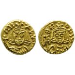 Michael II with Theophilus (820-829), Tremissis, Syracuse, AD 821-829; AV (g 1,27; mm 10; h 6); MI -